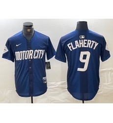 Men's Detroit Tigers #9 Jack Flaherty 2024 Navy City Connect Cool Base Limited Stitched Jersey