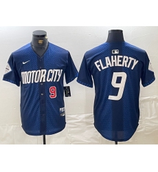 Men's Detroit Tigers #9 Jack Flaherty Number 2024 Navy City Connect Cool Base Limited Stitched Jersey