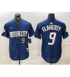 Mens Detroit Tigers #9 Jack Flaherty Number 2024 Navy City Connect Cool Limited Stitched Jersey