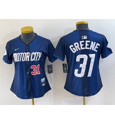 Women's Detroit Tigers #31 Riley Greene 2024 Navy City Connect Cool Base Limited Stitched Jerseys