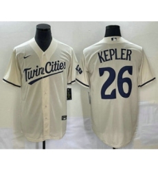 Men's Minnesota Twins #26 Max Kepler Cream 2022 City Connect Cool Base Stitched Jersey