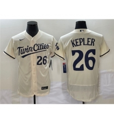 Men's Minnesota Twins #26 Max Kepler Cream Flex Base Stitched Baseball Jersey