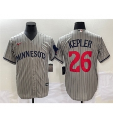 Men's Minnesota Twins #26 Max Kepler Gray Cool Base Stitched Baseball Jersey