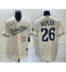 Men's Minnesota Twins #26 Max Kepler Number Cream 2022 City Connect Cool Base Stitched Jersey