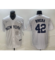 Men's New York Yankees #42 Mariano Rivera White 2024 Cool Base Stitched Jersey