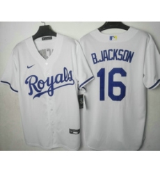 Men's Kansas City Royals #16 Andrew Benintendi White Cool Base Stitched MLB Jersey