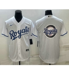 Men's Kansas City Royals Big Logo White Stitched MLB Cool Base Nike Jersey