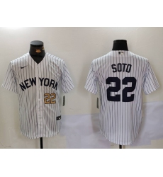 Men's New York Yankees #22 Juan Soto White Cool Base Stitched Baseball Jerseys