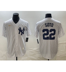 Men's New York Yankees #22 Juan Soto White Throwback Stitched MLB Cool Base Nike Jersey