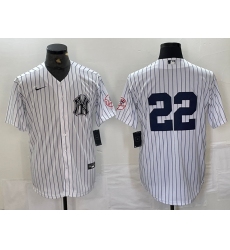 Men's New York Yankees #22 Juan Soto White With 2024 Cool Base Stitched Jersey