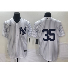 Men's New York Yankees #35 Clay Holmes White Cool Base Stitched Baseball Jersey