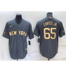 Men's New York Yankees #65 Nestor Cortes Jr Grey 2022 All Star Stitched Cool Base Nike Jersey