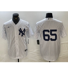 Men's New York Yankees #65 Nestor Cortes Jr No Name White Stitched Cool Base Nike Jersey