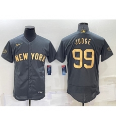 Men's New York Yankees #99 Aaron Judge Grey 2022 All Star Stitched Flex Base Nike Jersey