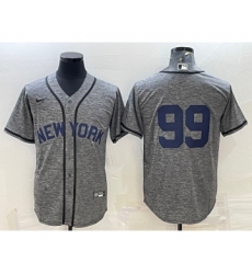 Men's New York Yankees #99 Aaron Judgey No Name Grey Gridiron Cool Base Stitched Jersey