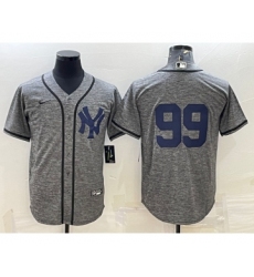 Men's New York Yankees #99 Aaron Judgey No Name Grey Gridiron Cool Base Stitched Jerseys