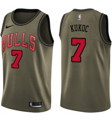 Youth Nike Chicago Bulls #7 Toni Kukoc Swingman Green Salute to Service NBA Jersey