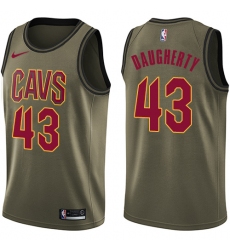 Men's Nike Cleveland Cavaliers #43 Brad Daugherty Swingman Green Salute to Service NBA Jersey