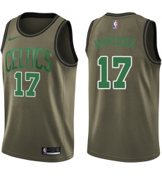 Men's Nike Boston Celtics #17 John Havlicek Swingman Green Salute to Service NBA Jersey