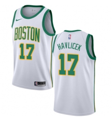 Men's Nike Boston Celtics #17 John Havlicek Swingman White NBA Jersey - City Edition