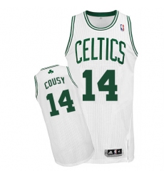 Women's Adidas Boston Celtics #14 Bob Cousy Authentic White Home NBA Jersey