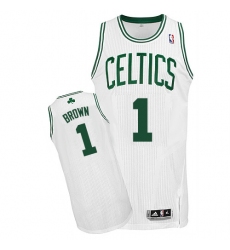 Women's Adidas Boston Celtics #1 Walter Brown Authentic White Home NBA Jersey