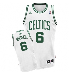 Youth Adidas Boston Celtics #6 Bill Russell Swingman White Home NBA Jersey