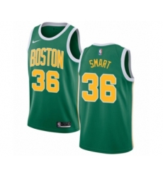 Men's Nike Boston Celtics #36 Marcus Smart Green Swingman Jersey - Earned Edition