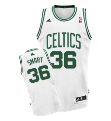 Women's Adidas Boston Celtics #36 Marcus Smart Swingman White Home NBA Jersey