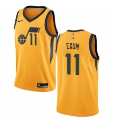 Women's Nike Utah Jazz #11 Dante Exum Authentic Gold NBA Jersey Statement Edition