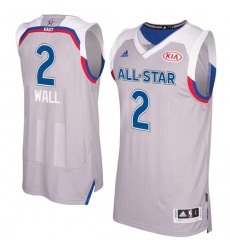 Men's Adidas Washington Wizards #2 John Wall Authentic Gray 2017 All Star NBA Jersey