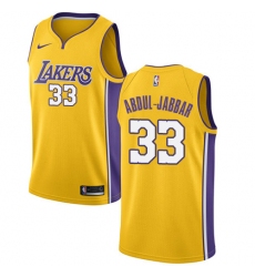 Men's Nike Los Angeles Lakers #33 Kareem Abdul-Jabbar Swingman Gold Home NBA Jersey - Icon Edition