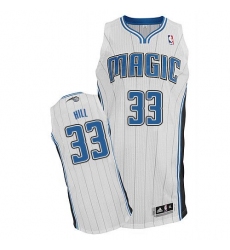 Men's Adidas Orlando Magic #33 Grant Hill Authentic White Home NBA Jersey