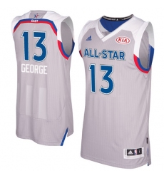 Men's Adidas Indiana Pacers #13 Paul George Authentic Gray 2017 All Star NBA Jersey