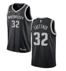 Youth Nike Detroit Pistons #32 Christian Laettner Swingman Black NBA Jersey - City Edition