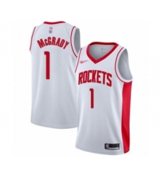 Men's Houston Rockets #1 Tracy McGrady Authentic White Finished Basketball Jersey - Association Edition