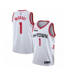 Women's Houston Rockets #1 Tracy McGrady Swingman White Basketball Jersey - 2019 20 City Edition