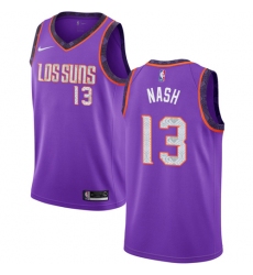 Men's Nike Phoenix Suns #13 Steve Nash Swingman Purple NBA Jersey - 2018 19 City Edition