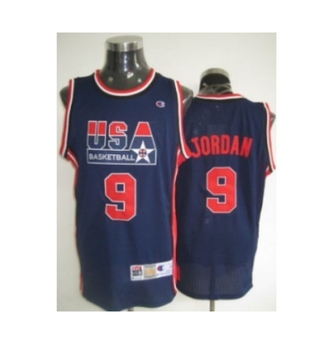 1992 Olympics Team USA #9 Michael Jordan Navy Blue Swingman Jersey