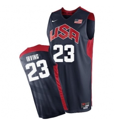 Men's Nike Team USA #23 Kyrie Irving Authentic Navy Blue 2012 Olympics Basketball Jersey