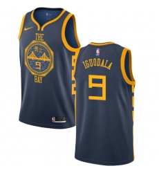 Men's Nike Golden State Warriors #9 Andre Iguodala Swingman Navy Blue NBA Jersey - City Edition