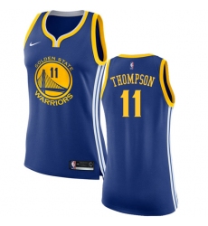 Women's Nike Golden State Warriors #11 Klay Thompson Swingman Royal Blue Road NBA Jersey - Icon Edition