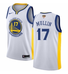 Men's Nike Golden State Warriors #17 Chris Mullin Authentic White Home 2018 NBA Finals Bound NBA Jersey - Association Edition