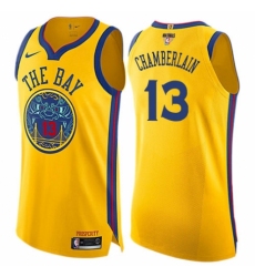 Women's Nike Golden State Warriors #13 Wilt Chamberlain Swingman Gold 2018 NBA Finals Bound NBA Jersey - City Edition