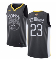 Men's Nike Golden State Warriors #23 Mitch Richmond Swingman Black Alternate 2018 NBA Finals Bound NBA Jersey - Statement Edition