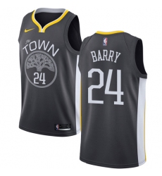 Men's Nike Golden State Warriors #24 Rick Barry Swingman Black Alternate NBA Jersey - Statement Edition