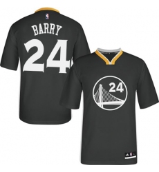 Women's Adidas Golden State Warriors #24 Rick Barry Authentic Black Alternate NBA Jersey