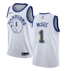 Women's Nike Golden State Warriors #1 JaVale McGee Swingman White Hardwood Classics NBA Jersey