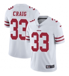 Youth Nike San Francisco 49ers #33 Roger Craig White Vapor Untouchable Limited Player NFL Jersey