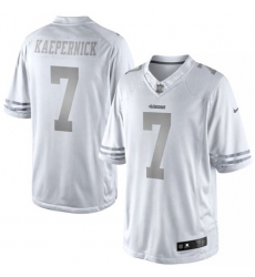 Men's Nike San Francisco 49ers #7 Colin Kaepernick Limited White Platinum NFL Jersey